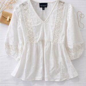Elegant White Lace Blouse